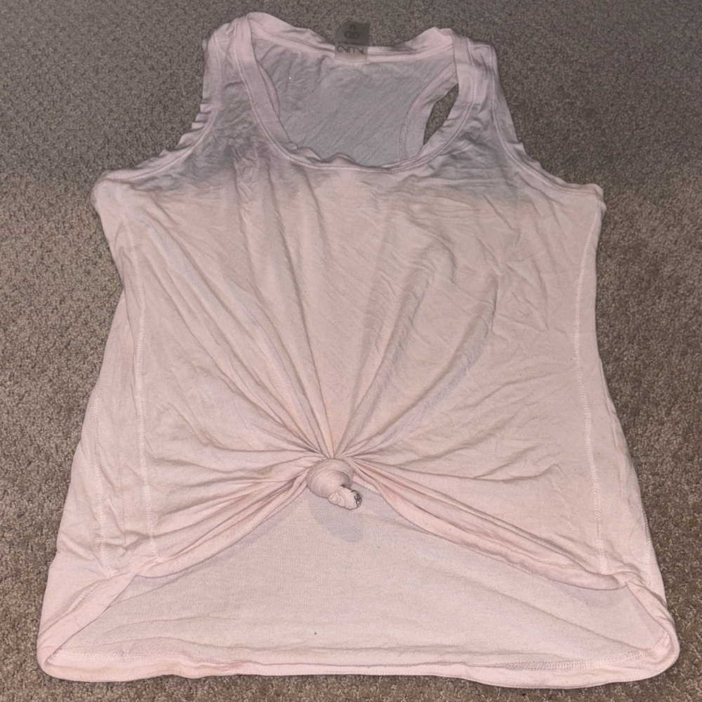 Elegant Light Pink Knotted Tank Top